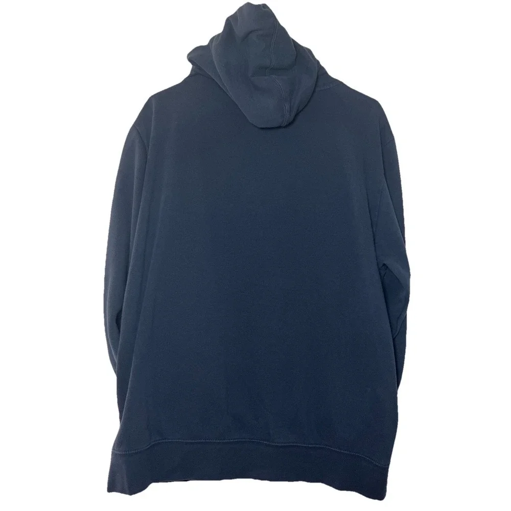 The North Face Pullover Hoodie Mens Navy Blue Logo Graphic Sweatshirt Sz Large